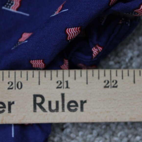 Massive USA Flag AOP Shirt Mens Medium Blue Cotton All Over Print S/S Button - Picture 10 of 12
